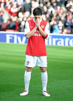 Arsenal V Newcastle United 2010-11 Prints: Arsenal's Samir Nasri Suffers Defeat Against Newcastle United in Premier League