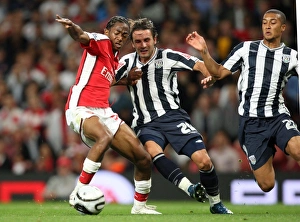Arsenal V West Bromwich Albion - Carling Cup 2009-10 Prints: Arsenal's Sanchez Watt, Flippa Teixeira