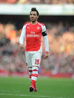 Arsenal V Middlesbrough - FA Cup 2014-15 Prints: Arsenal's Santi Cazorla Leads the Charge Against Middlesbrough in FA Cup Showdown