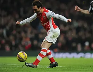 Arsenal V Newcastle United 2014/15 Prints: Arsenal's Santi Cazorla Scores Chip Against Newcastle United (Arsenal v Newcastle United)