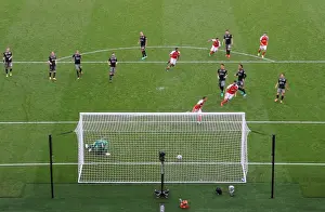 Arsenal V Southampton 2016-17 Prints: Arsenal's Santi Cazorla Scores Decisive Penalty in 2-0 Win over Southampton (2016-17)