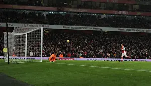 Arsenal V Newcastle United 2014/15 Prints: Arsenal's Santi Cazorla Scores Penalty against Newcastle United in 2014/15 Premier League