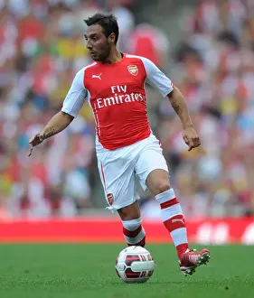 Arsenal V AS Monaco 2014-15 Prints: Arsenal's Santi Cazorla Shines in Emirates Cup Clash Against AS Monaco (2014)