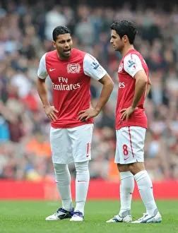 Arsenal V Sunderland 2011-12 Prints: Arsenal's Santos and Arteta in Action against Sunderland (2011-12)