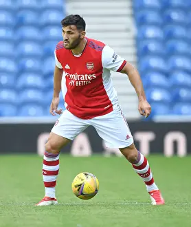 Glasgow Rangers V Arsenal 2021-22 Prints: Arsenal's Sead Kolasinac at 2021 Rangers Pre-Season Friendly in Glasgow