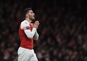 Images Dated 2nd May 2019: Arsenal's Sead Kolasinac in Action during the 2019 UEFA Europa League Semi-Final vs Valencia