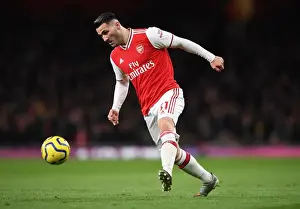 Arsenal's Sead Kolasinac in Action Against Brighton & Hove Albion, Premier League 2019-20