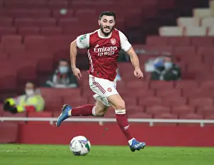 Arsenal's Sead Kolasinac in Action at Empty Emirates: Carabao Cup Quarterfinal vs Manchester City