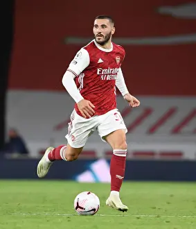 Arsenal's Sead Kolasinac in Action at Emirates Stadium Against West Ham United (2020-21)