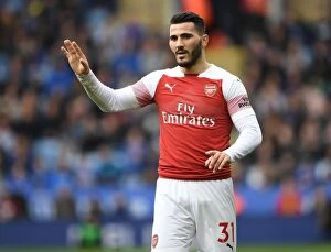 Leicester City v Arsenal 2018-19 Collection: Arsenal's Sead Kolasinac in Action against Leicester City - Premier League Showdown (2018-19)