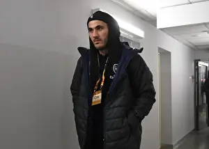 BATE Borisov V Arsenal 2018-19 Prints: Arsenal's Sead Kolasinac Before BATE Borisov UEFA Europa League Clash, February 2019