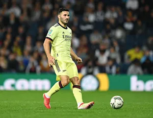 West Bromwich Albion V Arsenal - Carabao Cup 2021-22 Prints: Arsenal's Sead Kolasinac in Carabao Cup Clash Against West Bromwich Albion