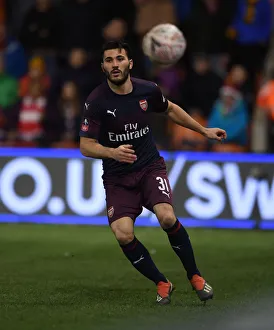 Blackpool V Arsenal - FA Cup 2019 Prints: Arsenal's Sead Kolasinac in FA Cup Action against Blackpool