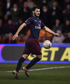 Blackpool V Arsenal - FA Cup 2019 Prints: Arsenal's Sead Kolasinac in FA Cup Action: Blackpool vs Arsenal (2019)