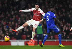 Arsenal V Cardiff City 2018-19 Prints: Arsenal's Sead Kolasinac Faces Off Against Cardiff's Bruno Ecuele Manga in Intense Premier League Showdown