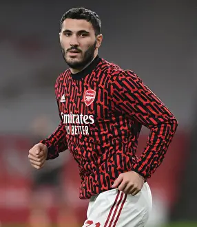 Arsenal's Sead Kolasinac Prepares for Carabao Cup Clash Against Manchester City (Behind Closed Doors)