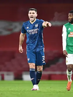 Arsenal's Sead Kolasinac in UEFA Europa League Action: Behind Closed Doors at Emirates Stadium (December 2020)