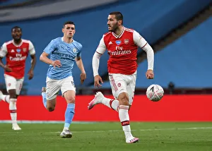 Arsenal V Manchester City - FA Cup Semi-Final 2019-20 Prints: Arsenal's Sead Kolasinac at Wembley: FA Cup Semi-Final Battle Against Manchester City
