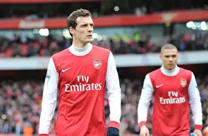Arsenal's Sebastien Squillaci in FA Cup Clash Against Leeds United at Emirates Stadium
