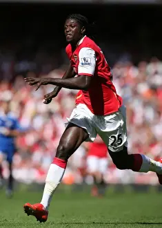 Arsenal V Portsmouth 2007-08 Prints: Arsenal's Senderos and Deng Celebrate 3:1 Victory Over Portsmouth in Barclays Premier League