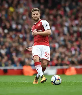 Arsenal V Brighton And Hove Albion 2017-18 Prints: Arsenal's Shkodran Mustafi in Action against Brighton & Hove Albion (2017-18)
