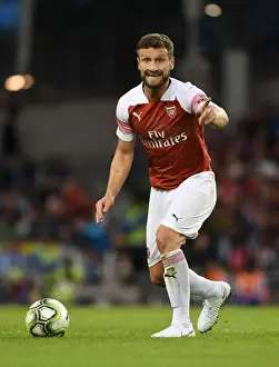 Arsenal V Chelsea Pre Season Friendly 2018-19 Prints: Arsenal's Shkodran Mustafi Faces Off Against Chelsea in 2018 International Champions Cup
