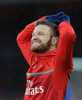 Arsenal V Crystal Palace 2016-17 Prints: Arsenal's Shkodran Mustafi Gears Up for Arsenal v Crystal Palace in Premier League
