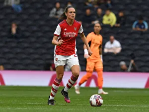 Tottenham Hotspur Women V Arsenal Women - MIND Series 2021-22 Prints: Arsenal's Simone Boye Goes Head-to-Head with Tottenham Hotspur Women in Intense MIND Series Match