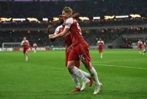 Images Dated 4th October 2018: Arsenal's Smith Rowe and Iwobi: Dazzling Duo Delivers Europa League Goals vs Qarabag