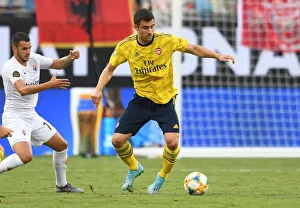 Arsenal V Fiorentina 2019-20 Prints: Arsenal's Sokratis in Action: Arsenal vs