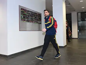 Arsenal's Sokratis Arrives at Emirates Stadium for Europa League Clash against Eintracht Frankfurt
