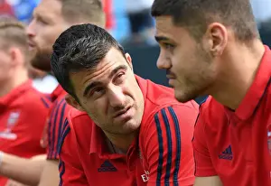 Arsenal's Sokratis Prepares for Arsenal v Fiorentina at 2019 International Champions Cup, Charlotte