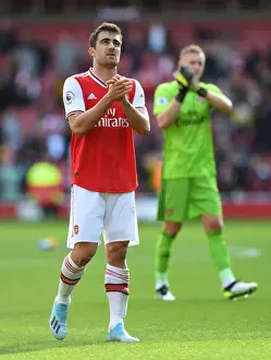 Arsenal V AFC Bournemouth 2019-20 Prints: Arsenal's Sokratis Reacts After Arsenal FC vs AFC Bournemouth, Premier League 2019-20
