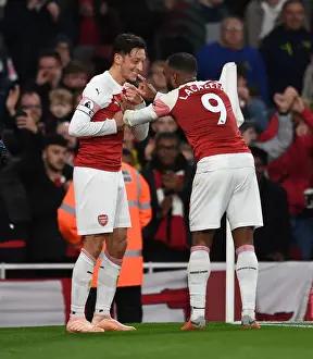 Arsenal's Star Duo: Ozil and Lacazette Celebrate First Goal vs Leicester City (2018-19)