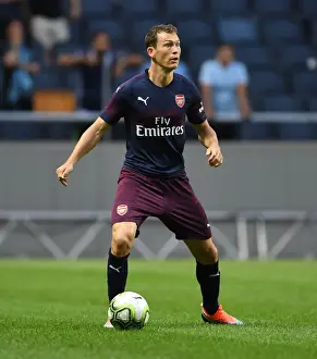 Arsenal V SS Lazio 2018-19 Prints: Arsenal's Stephan Lichtsteiner in Action Against SS Lazio: Pre-Season Clash in Stockholm