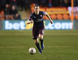 Blackpool V Arsenal - FA Cup 2019 Prints: Arsenal's Stephan Lichtsteiner in FA Cup Action Against Blackpool