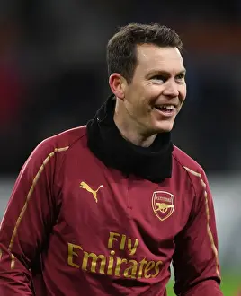 BATE Borisov V Arsenal 2018-19 Prints: Arsenal's Stephan Lichtsteiner Gears Up for BATE Borisov Europa League Clash