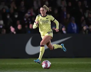 Chelsea Women V Arsenal Women 2021-22 Prints: Arsenal's Stina Blackstenius in Action: A Riveting Moment from the Chelsea vs