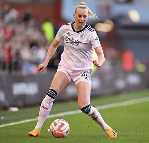 Images Dated 20th April 2023: Arsenal's Stina Blackstenius Goes Head-to-Head with Manchester United in FA Women's Super League