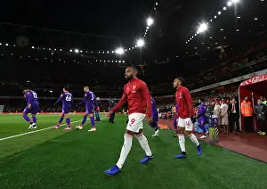 Arsenal's Striker Duo: Lacazette and Aubameyang Prepare for Arsenal v Liverpool Clash (2018-19)