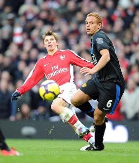 Arsenal V Manchester United 2009-10 Prints: Arsenal's Struggle Against Manchester United: Arshavin vs. Brown (31/10/2010)