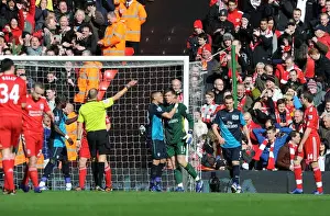 Liverpool V Arsenal 2011-12 Prints: Arsenal's Szczesny Saves the Day: Liverpool vs Arsenal, Premier League 2011-12