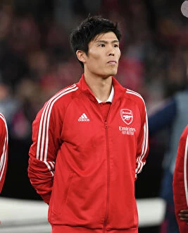 Arsenal v FK Bodo/Glimt 2022-23 Collection: Arsenal's Takehiro Tomiyasu Gears Up for Europa League Clash Against FK Bodo/Glimt