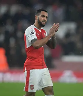 Arsenal V Watford 2016-17 Prints: Arsenal's Theo Walcott Celebrates with Fans after Arsenal v Watford Match