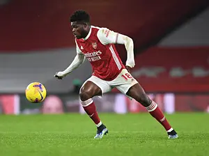 Arsenal's Thomas Partey in Action against Crystal Palace in Empty Emirates Stadium - Premier League 2021