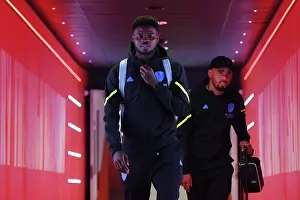 Arsenal's Thomas Partey Arrives at Emirates Stadium Ahead of Arsenal v Fulham Premier League Clash (2023-24)