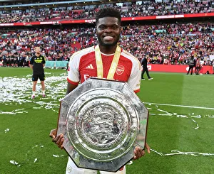 Arsenal V Manchester City - Community Shield 2023-24 Prints: Arsenal's Thomas Partey at the FA Community Shield: Manchester City vs