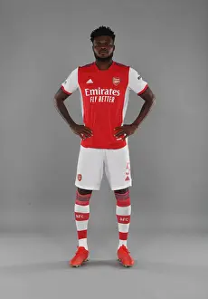 Arsenal Photocall 2021-22 Prints: Arsenal's Thomas Partey Poses at 2021-22 First Team Photocall