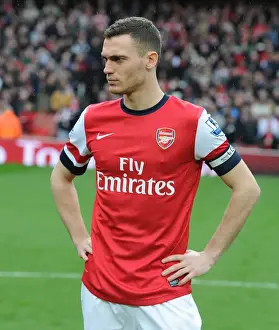 Arsenal's Thomas Vermaelen Pre-Match at Emirates Stadium (Arsenal v Norwich City, 2012-13)