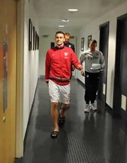 Arsenal V Fulham 2012-13 Prints: Arsenal's Thomas Vermaelen Prepares for Arsenal v Fulham Clash (2012-13)
